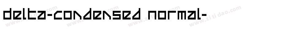 Delta-Condensed Normal字体转换